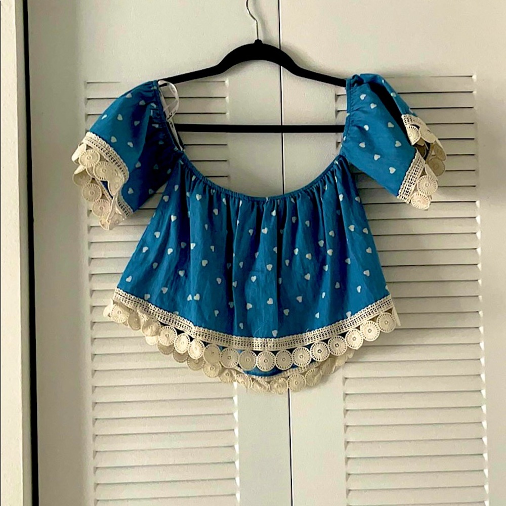 Off the shoulder crop top